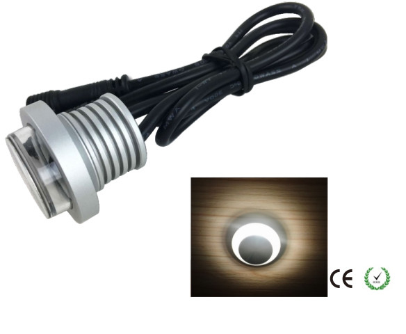 LED Anti Glare Downlight 1W IP65 Waterproof Aluminium DC12V Cutout 25mm LED Spotlights
