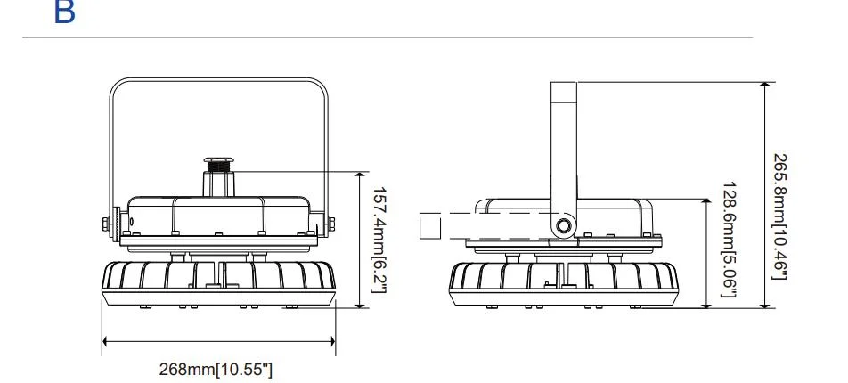 Lampu Led Proof Light Atex bersertifikat High Bay Area Hanging Wall Mounted Zone 1 Zone 2 LNG Gas Station Industri Minyak 6