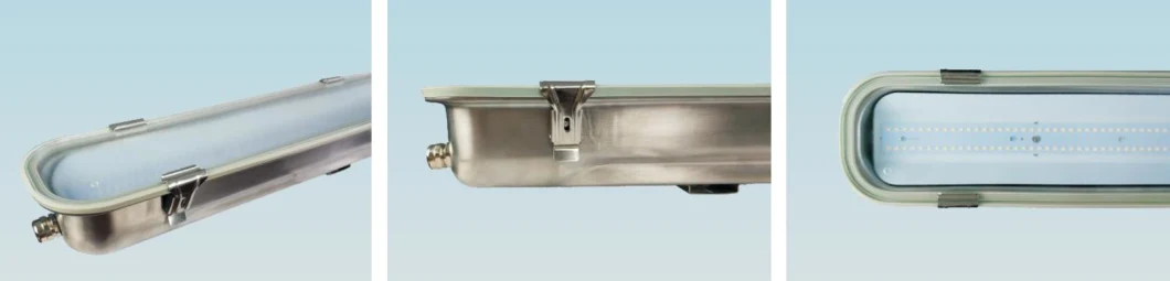 LED Tri Proof Light Lampu tahan air LED stainless steel IP66 Ik08 2FT 4FT 5FT tahan debu 3