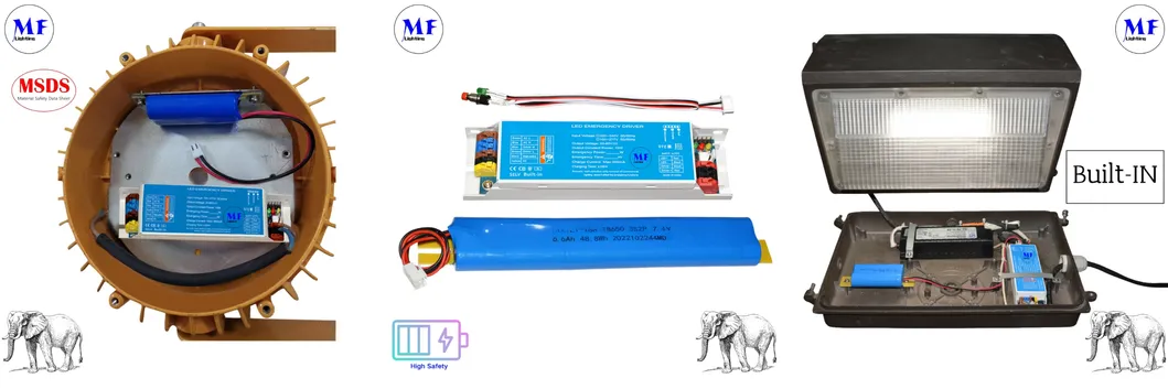 Backup Battery Kit Ballast Emergency Driver 1.5~3H Li-ion Lithium Nickel Sealed Lead Acid Blue Hospital 0