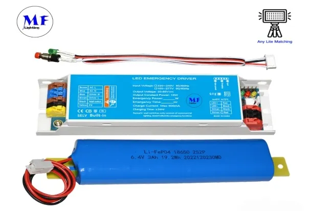 Backup Battery Kit Ballast Emergency Driver 1.5~3H Li-ion Lithium Nickel Sealed Lead Acid Blue Hospital 1