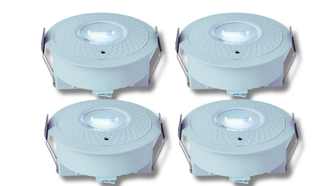 Panel Down Light LED Panic Emergency Escape Exit Sign Light IP65 Baterai cadangan Rechargeable Sekolah Umum Rumah Sakit Putih 0