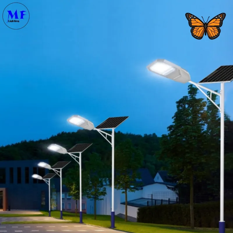 LED Solar Garden Street Wall Light Aluminium Waterproof 200W IP65 Ik08 Kompak Jalur Taman Trotoar Jalan Raya 2