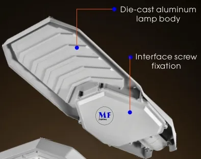 LED Solar Garden Street Wall Light Aluminium Waterproof 200W IP65 Ik08 Kompak Jalur Taman Trotoar Jalan Raya 3