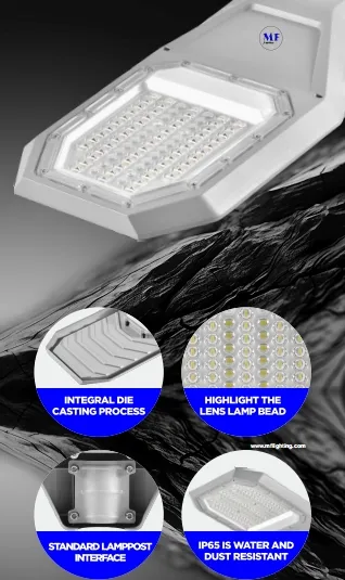 LED Solar Garden Street Wall Light Aluminium Waterproof 200W IP65 Ik08 Kompak Jalur Taman Trotoar Jalan Raya 6