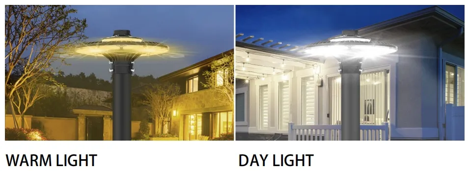 Lampu taman LED disesuaikan 150W IP65 Dibangun tahan air 130lm / W Bulat Hitam halaman taman halaman Post Top 10