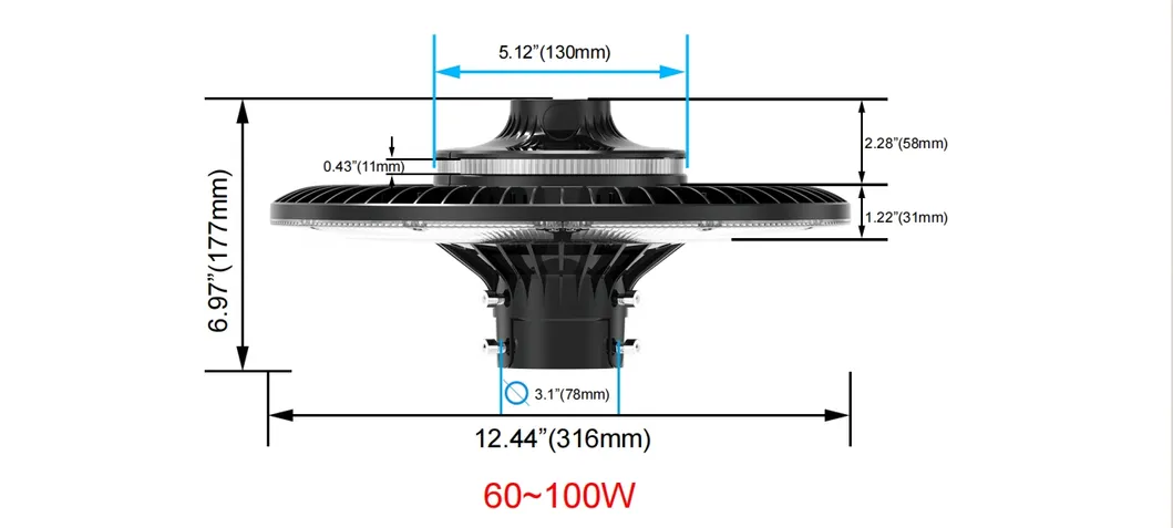 Menghemat energi LED Taman Post Light Pole Area Light 140lm/W Smart-Tuning 200W untuk Jalan Raya Area Istirahat Kompleks Olahraga Waterfront Promenade 4