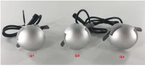 Lampu Tangga LED Perak 3W 12V IP65 Jalur Pejalan Kaki Persegi Trotoar Taman 0
