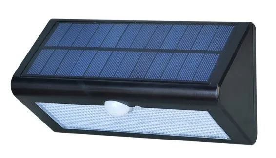 LED Lampu Dinding Surya Modern Novel Smart Baterai Litium Sederhana Monokristalin Hitam Surya IP66 Waterproof Die-Cast 0