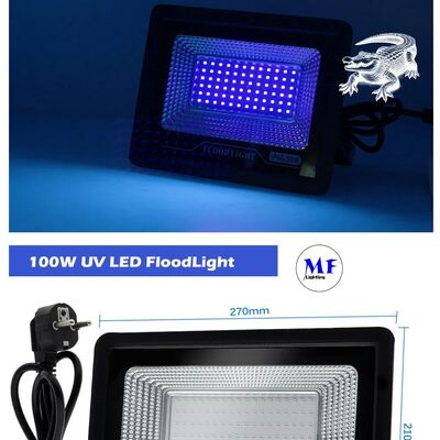 Factory PC Alu. Hangable Black 150W IP66 Violet Ra70 Food Industry Sterilization Gel Nail Curing Solidify Cell Tracing 3D Resin Paint Printing LED UV Light