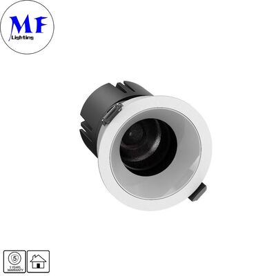 7W LED Down light CRI90 High LM 120lm/W ETL Driver 110Vac DIP 5CCT adjustable 200-240VAC Triac/0-10V/ Dali /dali-2 Dimmable Recessed Anti-glare LED Spot Downlight for Commercial Spaces