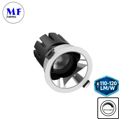 7W LED Down light UGR<3 Anti-glare Dimmable ETL Driver DIP 5CCT Adjustable 100LM/W High Lumens for Bathroom Industrial Retail Commercial Spaces