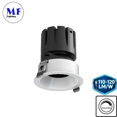 7W LED Down light UGR<3 Anti-glare Dimmable ETL Driver DIP 5CCT Adjustable 100LM/W High Lumens for Bathroom Industrial Retail Commercial Spaces