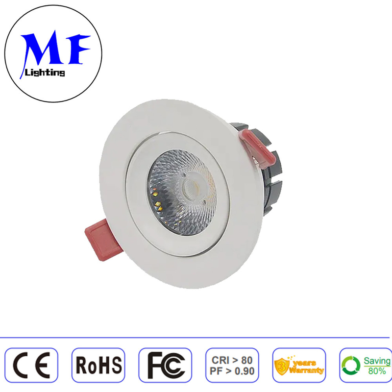 Recessed COB LED Indoor Ceiling Down Light Tunable White Flicker Free 5 Years Warranty Aluminum Frame