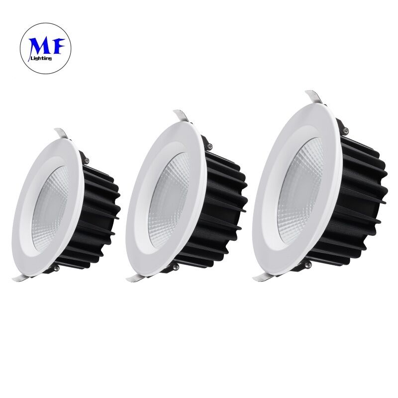 Factory Price Spring Clip Installation 40W COB Downlight 2700-6000K Tunable CCT High CRI Ra90 Triac 0-10V Dali-2 Dali Dt8 Tuya Zigbee Dimmable Down Light