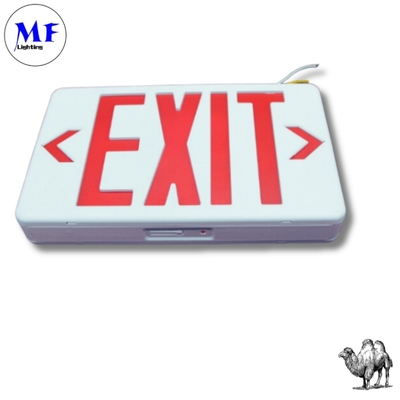 Industri-Grade IP65 Fireproof Waterproof LED Emergency Exit Sign Light Dengan 5h Backup Wall Mount Dual Power AC/Solar Untuk Kantor Garasi Pabrik Merah Hijau