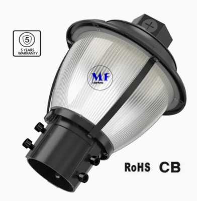 Lampu Taman LED yang Dapat Disesuaikan Anti-Guncangan IP65 48/64/80W Tahan Air 130lm/W Lentera Hitam dan Putih Rumput