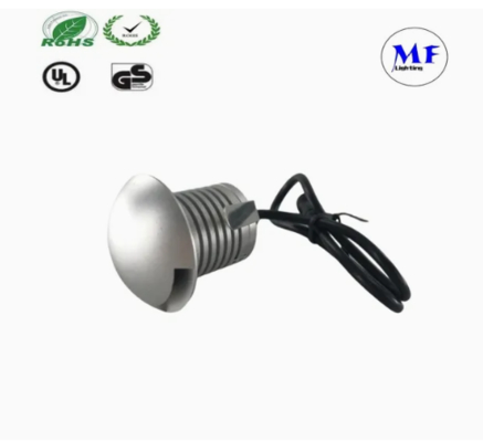 Lampu Tangga LED Perak 3W 12V IP65 Jalur Pejalan Kaki Persegi Trotoar Taman