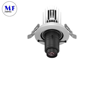 20W Adjustable Zoom LED Contour Spotlight Gobo Projector Gimbal Track Light dengan Tridonic Driver untuk efek pencahayaan dinamis