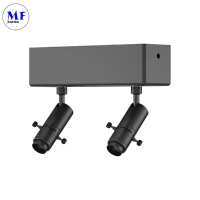 Lampu Sorot Kontur LED Zoomable 2700K-4000K Serbaguna dengan Proyektor Gobo Bentuk Ultra-High Definition untuk Galeri Seni Museum