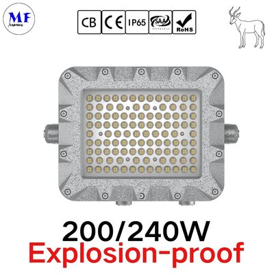 Lampu Sorot LED ATEX Zona 1 Zona 2 Alu. Tahan Air 300W 400W IP66 Ik10 Pabrik Baja Industri Keras Pembangkit Listrik Minyak Gas Alkohol
