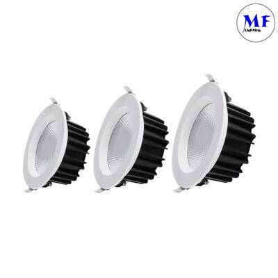 Aluminium 60 Degree Triac 0-10V Dali Smart Dimming Dimmable CCT Adjustable 5W/7W/10W/12W/15W/20W/25W/30W/35W/40W/45W/50W Downlight Recessed COB LED Down Light