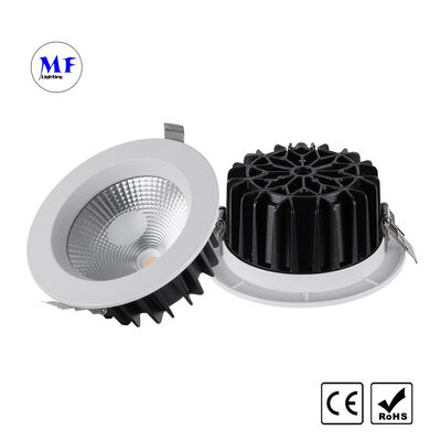 Harga pabrik COB LED Recessed Downlight 30W Triac 0-10V Dali-2 Dt6 Dt8 Dimmable Tuya Zigbee Tuya WiFi Smart Control Ugr<19 Die-Cast Aluminium Ceiling Down Light