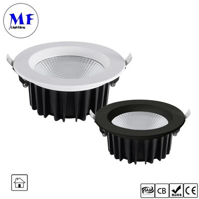 15W Triac /0-10V/Dali-2/Tuya Zigbee Dimmable 100lm/W LED Spot Downlight Beam Angle 60° Recessed Anti-Glare COB LED Down Light untuk tempat komersial dan perumahan