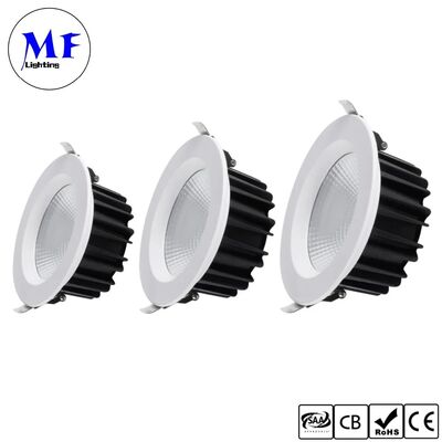5W CRI90 100lm/W Triac /0-10V/Dali-2/Tuya Zigbee Dimmable LED Spot Downlight Sudut Sinar 60° Tersembunyi Anti-Silau COB LED Down Light untuk Tempat Komersial