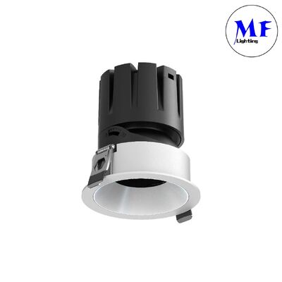 Lampu Sorot LED Dalam Ruangan Aluminium Lumen Tinggi Terang yang Dapat Disesuaikan CCT Daya 0-10V Dali Dip 7W 10W 12W 15W 25W
