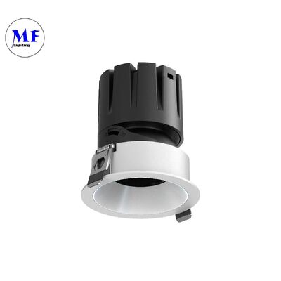 UGR<3 Anti-Glare COB LED Spot Downlight Sudut Sinar 24°/36° Lumen Tinggi 100LM/W Triac 0-10V DALI-2 Dimmable Lampu Sorot Plafon Tersembunyi